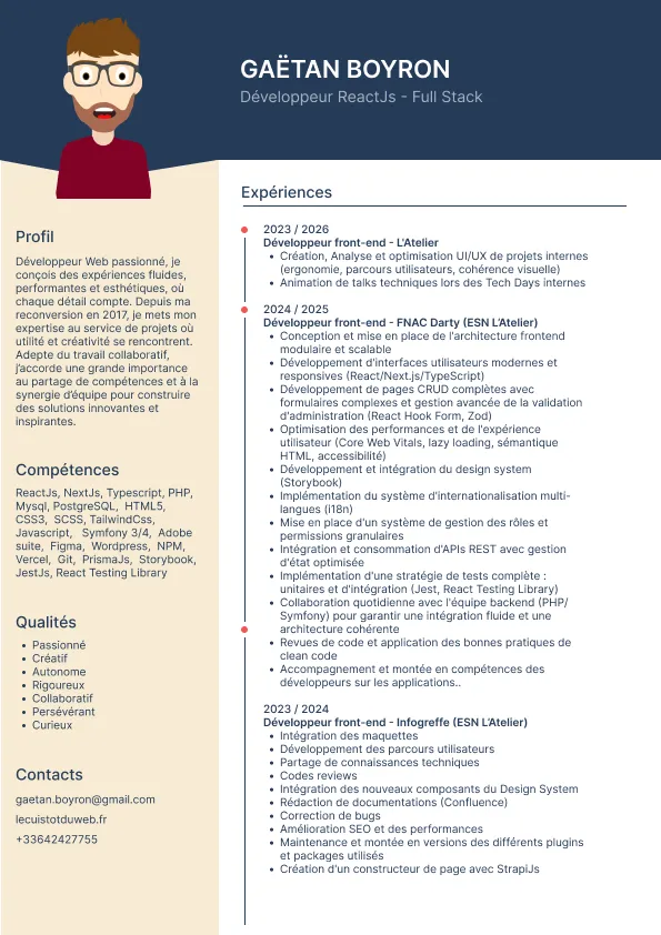 Aperçu du CV de Gaëtan Boyron